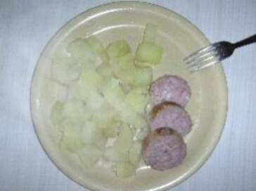 Photo recette Saucisson lyonnais, pommes de terre et vin blanc