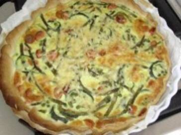 Photo recette Tarte aux légumes verts et knacks