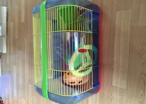 Accessoires pour animaux cage pour hamster ou cochon d'inde + nourriture