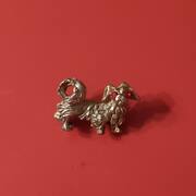Bijoux, accessoires broche "chien" en métal doré