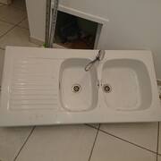 Bricolage un evier gres emaillé 120x60 et une hotte