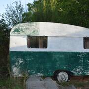 Camping vieille caravane de marque de STERKMAN