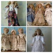 Collection poupées en porcelaine.