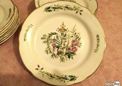 Collection 2 assiettes digoin sarreguemines pour deco