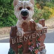 Divers statuette chien bienvenue