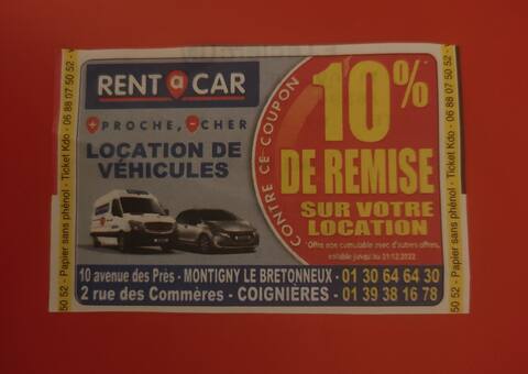 Auto-Moto réduction 10% location véhicules RENT A CAR