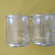 Divers gros pots de yaourt en verre "Deluxe"