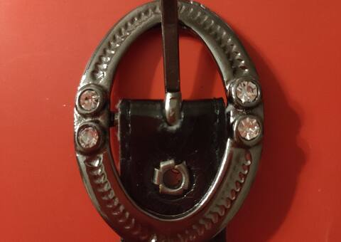Divers boucle ceinture métal brillant pierres synthétiques