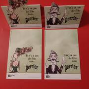 Divers cartons invités "Perrier"