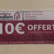 Divers coupon réduction -10€ Jardinerie Poullain