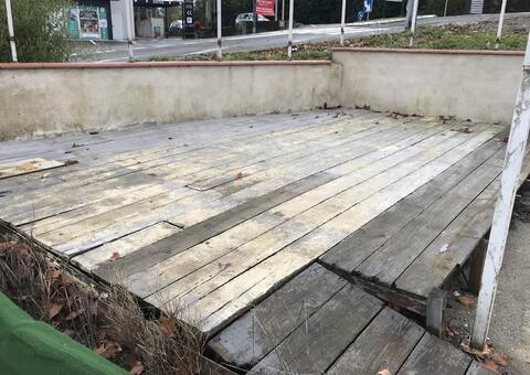 Jardinage lattes de plancher pour terrasse
