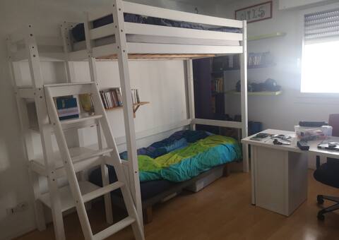 Literie lit 1 place en hauteur