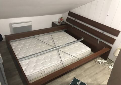Literie lit 160x200 avec 2 chevets