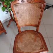 Meubles chaises merisier et cannage