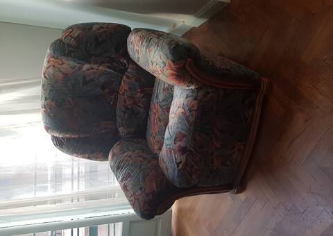 Meubles fauteuil en tissu à fleur