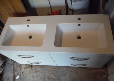 Meubles lavabo 2 vasques sur meuble