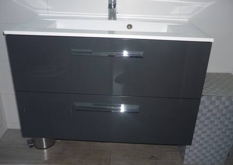 Meubles meuble salle de bain avec miroir assorti
