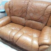 Meubles canapé cuir /bois