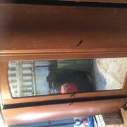 Meubles armoire art déco année 50 en bois massif avec glace centrale