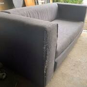 Meubles canapé lit / 3 place / Tissu gris