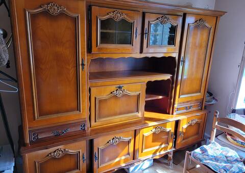 Meubles meuble buffet en véritable bois merisier