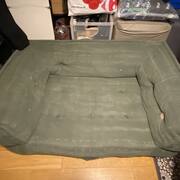 Meubles fauteuil de sol en tissu vert foncé
