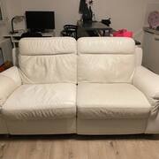 Meubles canapé cuir blanc relax (cuir center)