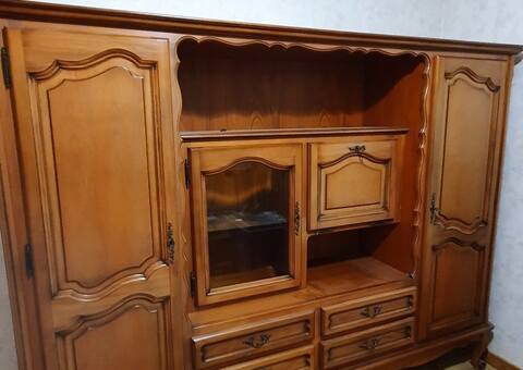 Meubles living buffet vitré en bois massif