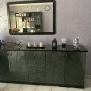 Meubles salle a manger complete laque noir