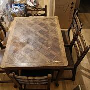 Meubles table rustique + 6 chaises