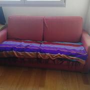 Meubles canapé convertible rouge