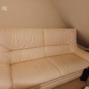 Meubles canapés cuir beige + housses