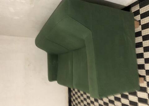 Mobilier canapé vert tissu