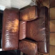Mobilier fauteuil cuir 110x110 à prendre sur place