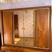 Mobilier armoire lingère et penderie en noyer art déco