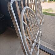 Mobilier lit blanc en fer