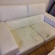 Mobilier canapé cuir blanc