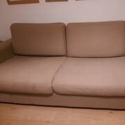 Mobilier canapé 2/3 places marron clair