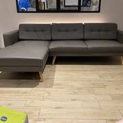 Mobilier canapé d'angle en simili cuir