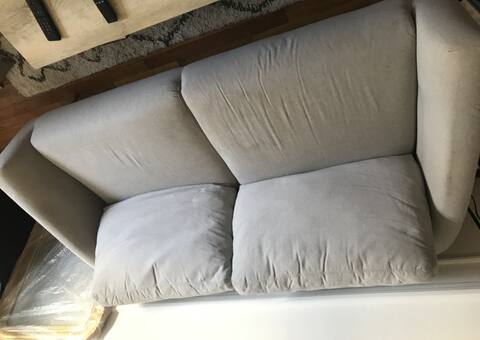 Mobilier canapé gris de type scandinave non convertible