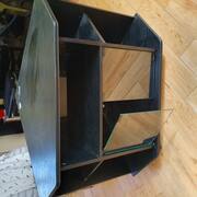 Mobilier meuble angle noir, Hauteur 0,80