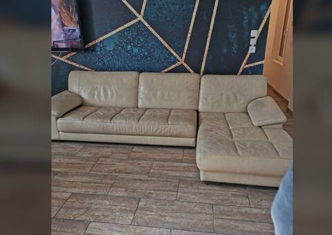 Mobilier canapé d angle beige