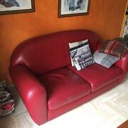 Mobilier canapé club cuir bordeaux
