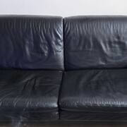 Mobilier canapé cuir noir