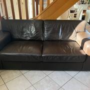 Mobilier canapé cuir 3 places