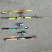 Sport canne a pêche lac